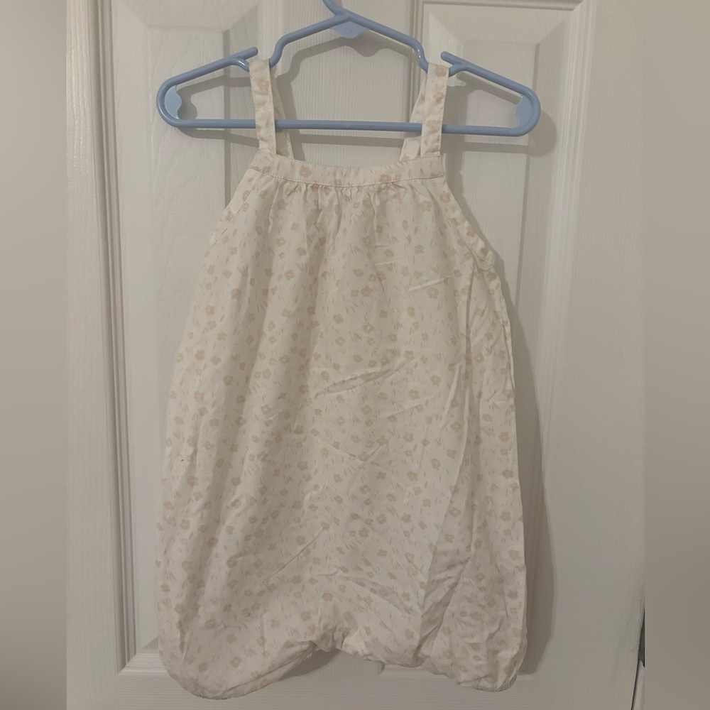 Boho Neutral Cream Sleeveless Baby Romper